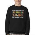 Bookcase Driving My Husband Crazy One Book At A Time Youth Crewneck Sweatshirt