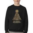 All Booked For Christmas Book Tree Book Lover Teacher Youth Crewneck Sweatshirt All Booked For Christmas Book Tree Book Lover Teacher Youth Crewneck Sweatshirt