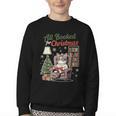 All Booked For Christmas Cute Bookish Cat Lover Youth Crewneck Sweatshirt All Booked For Christmas Cute Bookish Cat Lover Youth Crewneck Sweatshirt