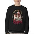 All Booked For Christmas Dragon Youth Crewneck Sweatshirt All Booked For Christmas Dragon Youth Crewneck Sweatshirt