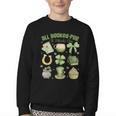 ALL Booked For St Patricks Day Bookish Leprechaun Bookworm Youth Crewneck Sweatshirt ALL Booked For St Patricks Day Bookish Leprechaun Bookworm Youth Crewneck Sweatshirt