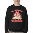 Booked For Valentine Books Lover Bookworm Librarian Teacher Youth Crewneck Sweatshirt
