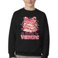 All Booked For Valentine Cute Pink Book Lover Aesthetic Youth Crewneck Sweatshirt
