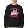 All Booked For Valentines Book Reading Coquette Bow Youth Crewneck Sweatshirt All Booked For Valentines Book Reading Coquette Bow Youth Crewneck Sweatshirt