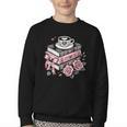 All Booked For Valentine's Coquette Bow Books Teacher Girly Youth Crewneck Sweatshirt All Booked For Valentine's Coquette Bow Books Teacher Girly Youth Crewneck Sweatshirt