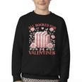 All Booked For Valentines Shirt Romantic Cupid Roses Books Youth Crewneck Sweatshirt