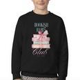 Bookish Babes Club Cute Pink Book Stack With Bow Youth Crewneck Sweatshirt Bookish Babes Club Cute Pink Book Stack With Bow Youth Crewneck Sweatshirt