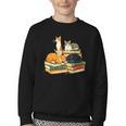 Bookish Cat Lover Cute Reading Squad Books & Kittens Love Youth Crewneck Sweatshirt Bookish Cat Lover Cute Reading Squad Books & Kittens Love Youth Crewneck Sweatshirt