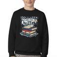 Bookmarks Are For Quitters Reading Quote Book Lover Youth Crewneck Sweatshirt