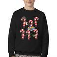 Bookmas Christmas Books Shirt Candy Cane Bookworm Youth Crewneck Sweatshirt