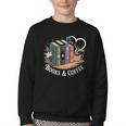 Books And Coffee Book Lover Bookish Green Book Theme Reading Youth Crewneck Sweatshirt Books And Coffee Book Lover Bookish Green Book Theme Reading Youth Crewneck Sweatshirt
