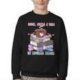 Books Coffee Yarn Lover My Favorite Things Youth Crewneck Sweatshirt Books Coffee Yarn Lover My Favorite Things Youth Crewneck Sweatshirt