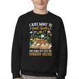 Books And Crested Gecko Owner Crestie Lover Youth Crewneck Sweatshirt