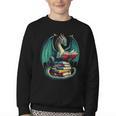 Books Dragon Reading Book Lover Youth Crewneck Sweatshirt Books Dragon Reading Book Lover Youth Crewneck Sweatshirt