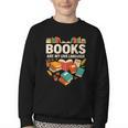 Books Are My Love Language Reading Lover Librarian Valentine Youth Crewneck Sweatshirt