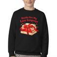Books Are My Love Language Valentines Day For Books Lover Youth Crewneck Sweatshirt Books Are My Love Language Valentines Day For Books Lover Youth Crewneck Sweatshirt