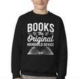 Books The Original Handheld Device Book Reading Youth Crewneck Sweatshirt