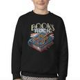Books Rock Rock'n Roll Science Of Reading Teachers Guitar Youth Crewneck Sweatshirt Books Rock Rock'n Roll Science Of Reading Teachers Guitar Youth Crewneck Sweatshirt