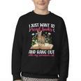 Books And My Savannah Cat Owner Savannah Cat Lover Youth Crewneck Sweatshirt