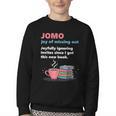 Books Saying JOMO Joy Of Missing Out For Bookworms Youth Crewneck Sweatshirt