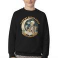 I Like My Books Spicy & My Coffee Icy Skeleton Read Book Youth Crewneck Sweatshirt I Like My Books Spicy & My Coffee Icy Skeleton Read Book Youth Crewneck Sweatshirt
