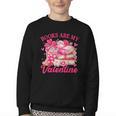Books Are My Valentine Book Lover Heart Matching Party Youth Crewneck Sweatshirt Books Are My Valentine Book Lover Heart Matching Party Youth Crewneck Sweatshirt