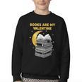 Books Are My Valentine Cute Book Lover Valentine's Day Youth Crewneck Sweatshirt Books Are My Valentine Cute Book Lover Valentine's Day Youth Crewneck Sweatshirt