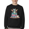 Bookworm Book Dragon Read Books Be Kind Stay Weird Youth Crewneck Sweatshirt