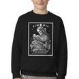 The Bookworm Book Reader Reading Tarot Card Witchy Moon Youth Crewneck Sweatshirt