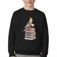 Bookworm Cockatiel Bird Reading Books Drinking Coffee Lover Youth Crewneck Sweatshirt Bookworm Cockatiel Bird Reading Books Drinking Coffee Lover Youth Crewneck Sweatshirt