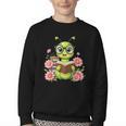 Bookworm Costume Kawaii Reading Worm For World Book Day Youth Crewneck Sweatshirt Bookworm Costume Kawaii Reading Worm For World Book Day Youth Crewneck Sweatshirt