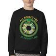Bookworm Irish All Booked For St Patrick's Day Book Lover Youth Crewneck Sweatshirt