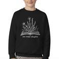 Bookworm One More Chapter Cozy Reader Minimalist Book Lover Youth Crewneck Sweatshirt