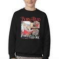 Born To Read Forced To Work Santa Christmas Book Lover Retro Youth Crewneck Sweatshirt