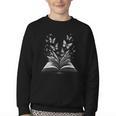 Butterflies And Book Lovers Reading Bookworm Youth Crewneck Sweatshirt Butterflies And Book Lovers Reading Bookworm Youth Crewneck Sweatshirt
