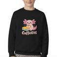 Caffelotl Cute Axolotl Pun Coffee Book Lover Kawaii Humor Youth Crewneck Sweatshirt Caffelotl Cute Axolotl Pun Coffee Book Lover Kawaii Humor Youth Crewneck Sweatshirt