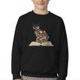 Cat Book Flowers Youth Crewneck Sweatshirt