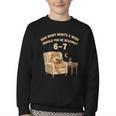Cat Reading 6-7 Meme English Teacher Book Lover Humor Youth Crewneck Sweatshirt Cat Reading 6-7 Meme English Teacher Book Lover Humor Youth Crewneck Sweatshirt