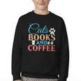 Cats Books And Coffee Youth Crewneck Sweatshirt