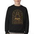 Cats And Books Because People Are Overrated Youth Crewneck Sweatshirt Cats And Books Because People Are Overrated Youth Crewneck Sweatshirt