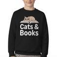 Cats And Books Youth Crewneck Sweatshirt Cats And Books Youth Crewneck Sweatshirt