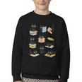 Cats Reading Books Cat Lover Youth Crewneck Sweatshirt
