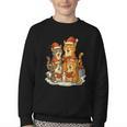 Cats Reading Books Christmas Tree Youth Crewneck Sweatshirt Cats Reading Books Christmas Tree Youth Crewneck Sweatshirt