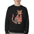 Cats Reading Books Librarian Library Readers Youth Crewneck Sweatshirt Cats Reading Books Librarian Library Readers Youth Crewneck Sweatshirt