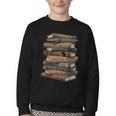 Celebrating History Month Floral Books Teacher Youth Crewneck Sweatshirt