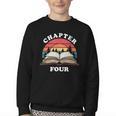 Chapter Four Book Reading 4th Birthday 4 Year Old Youth Crewneck Sweatshirt Chapter Four Book Reading 4th Birthday 4 Year Old Youth Crewneck Sweatshirt