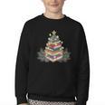 Christmas Book Reading Reader Xmas Bibliophile -Adult Christmas Tree Book Modern Youth Crewneck Sweatshirt Christmas Book Reading Reader Xmas Bibliophile -Adult Christmas Tree Book Modern Youth Crewneck Sweatshirt
