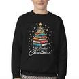 Christmas Book Tree Shirt Book Lover Librarian All Booked For Christmas Women's Christmas Book Lover Librarian Youth Crewneck Sweatshirt