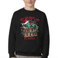Christmas Dragon My Holidays Are All Booked Book Lovers Kids Youth Crewneck Sweatshirt
