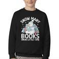 Christmas Reading Snowman So Many Books Men Women Kids Youth Crewneck Sweatshirt